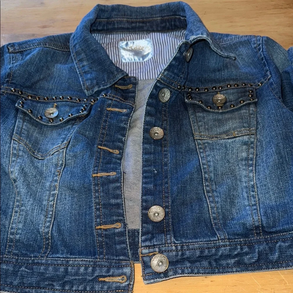 Justice Blue Cropped Jean Jacket‎
